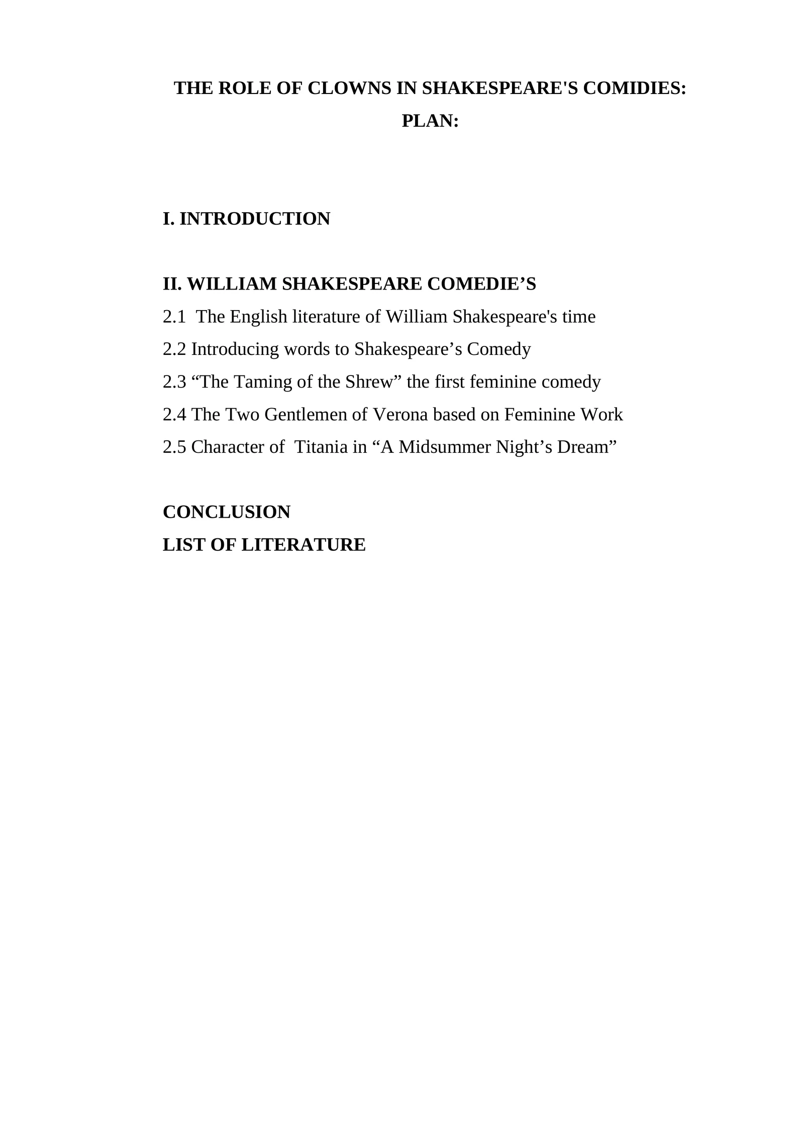 Women images in Shakespeare’s comedies