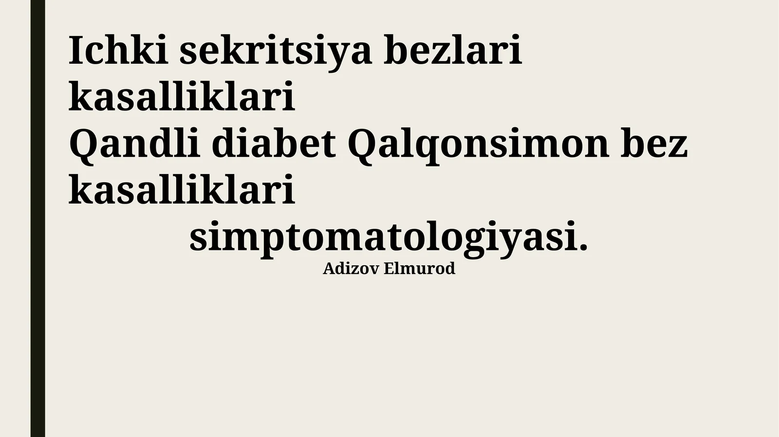 Qandli diabet va qalqonsimon bez kasalliklari: Umumiy ma'lumotlar