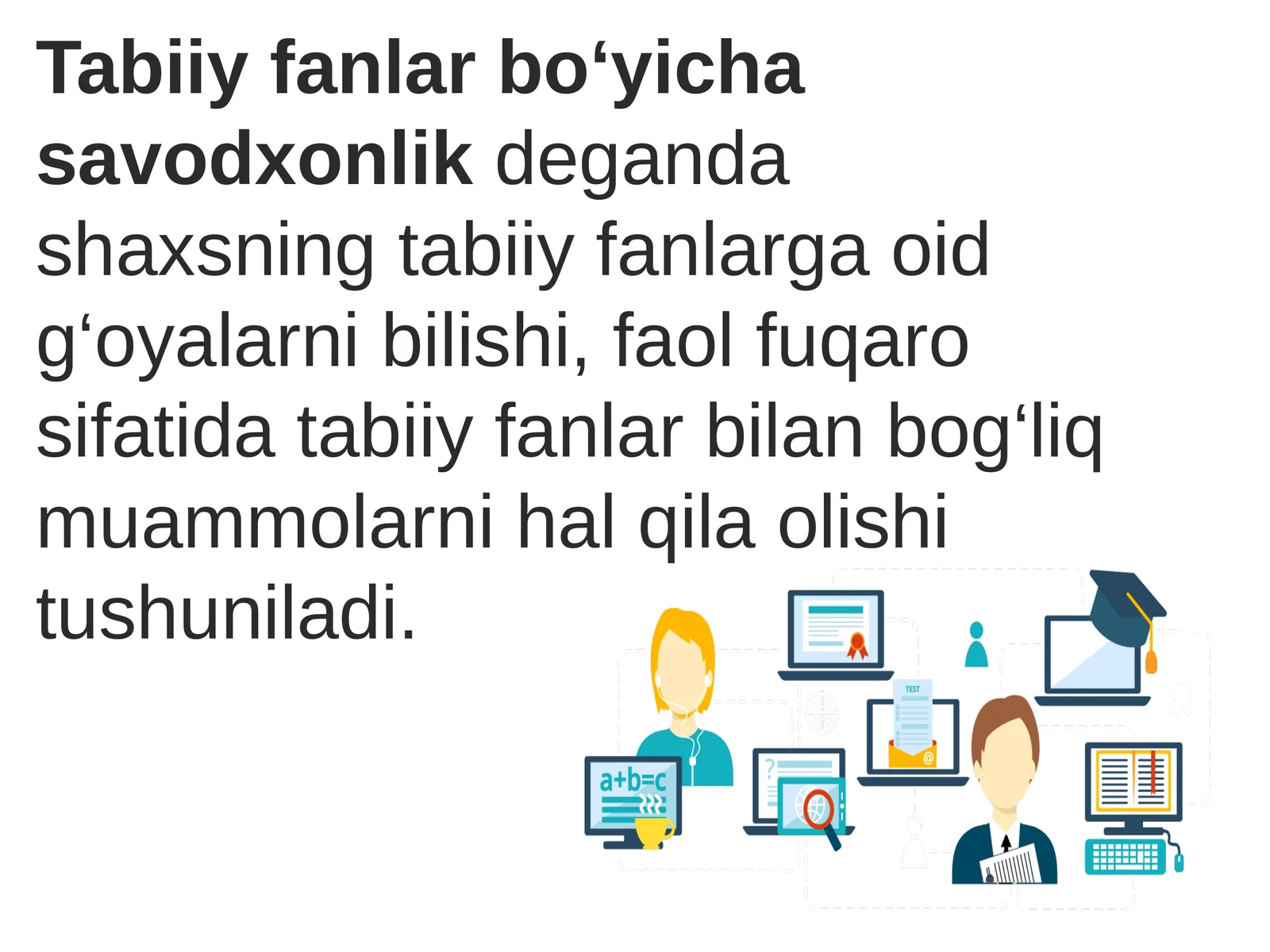 Tabiiy fanlar bo‘yicha savodxonlik