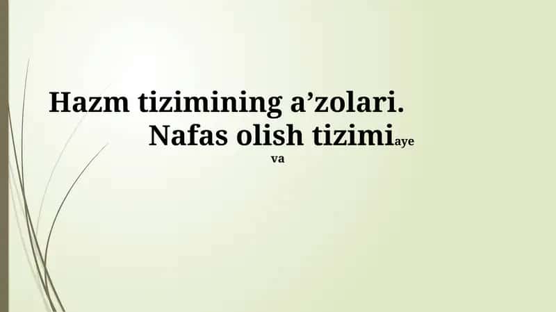 Hazm tizimi a'zolari