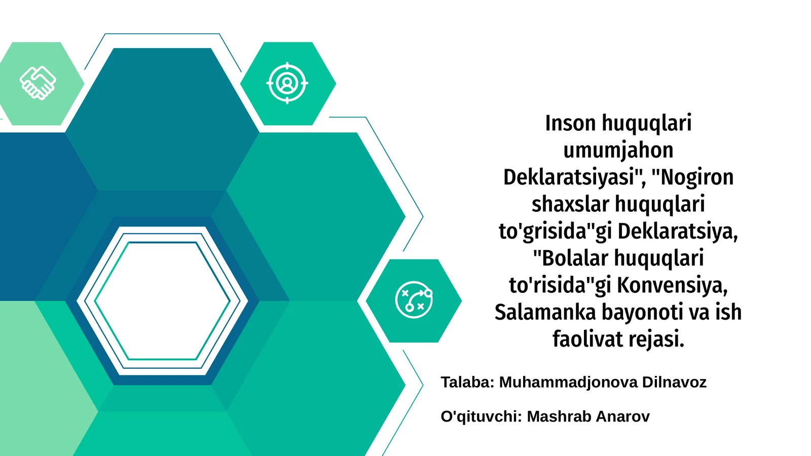Inson Huquqlari Umumjahon Deklaratsiyasi Taqdimoti