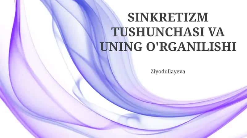 Sinkretizm Tushunchasi va uning o'rganilishi