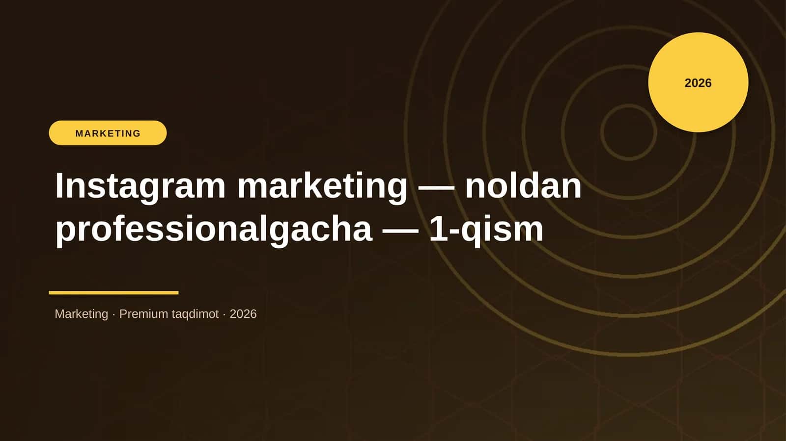 Instagram marketing — noldan professionalgacha — 1-qism