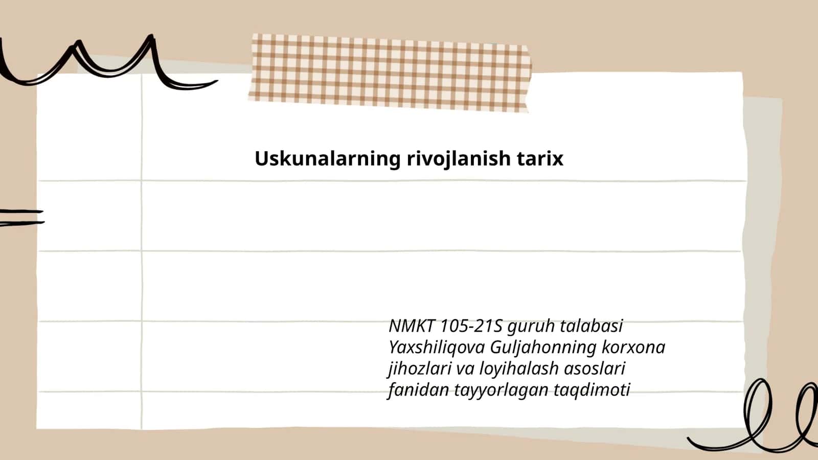 Uskunalarning rivojlanish tarix