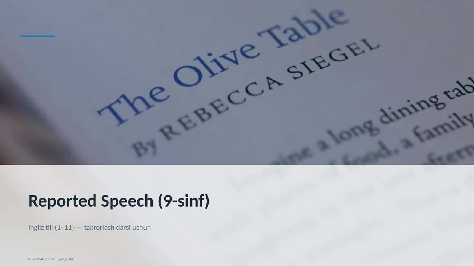 Reported Speech (9-sinf)