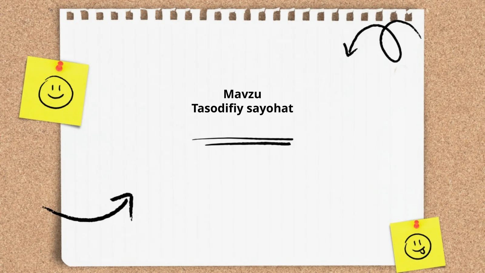 Tasodifiy sayohatga tayyorgarlik va tezkor rejalashtirish