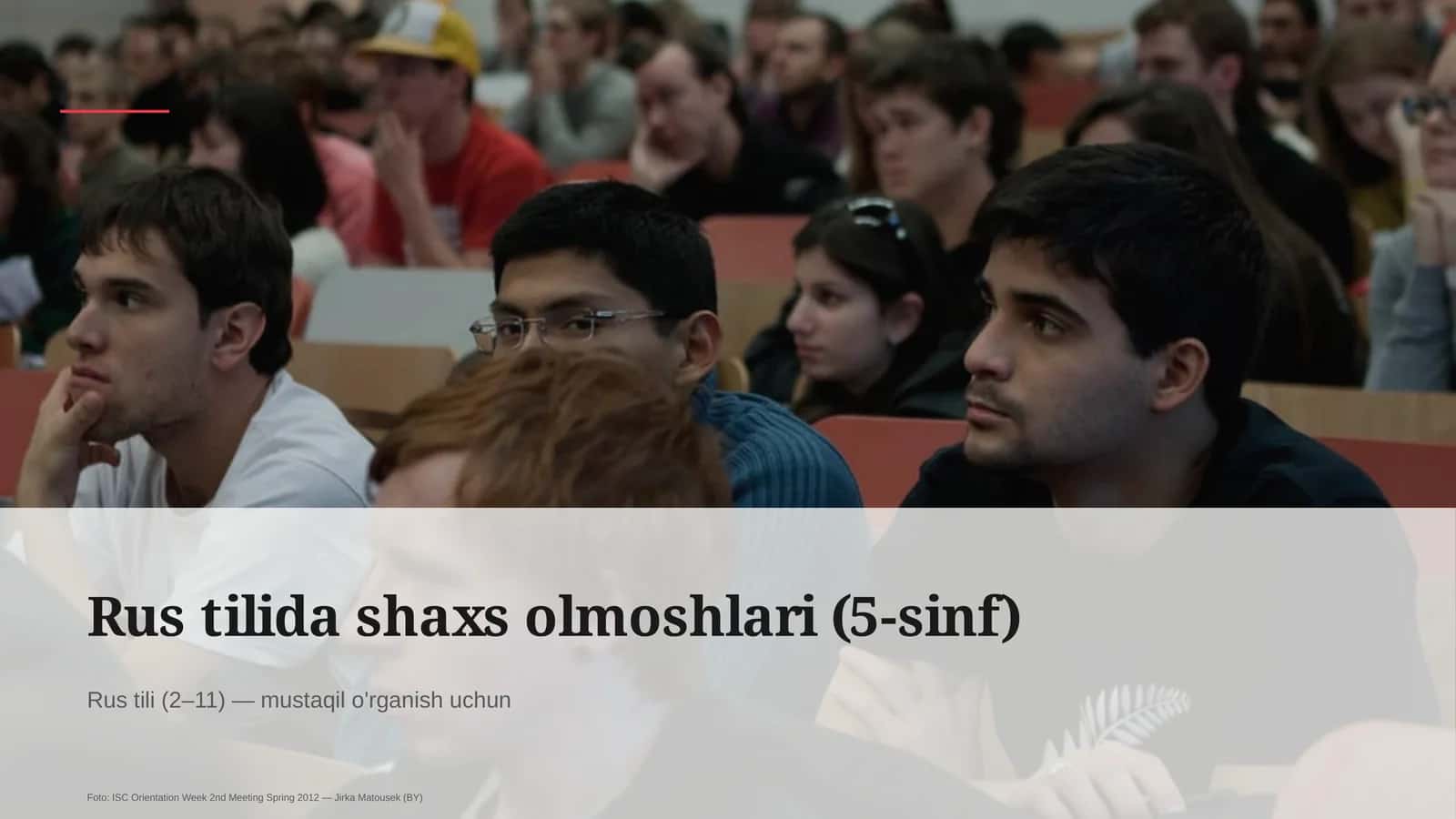 Rus tilida shaxs olmoshlari (5-sinf)