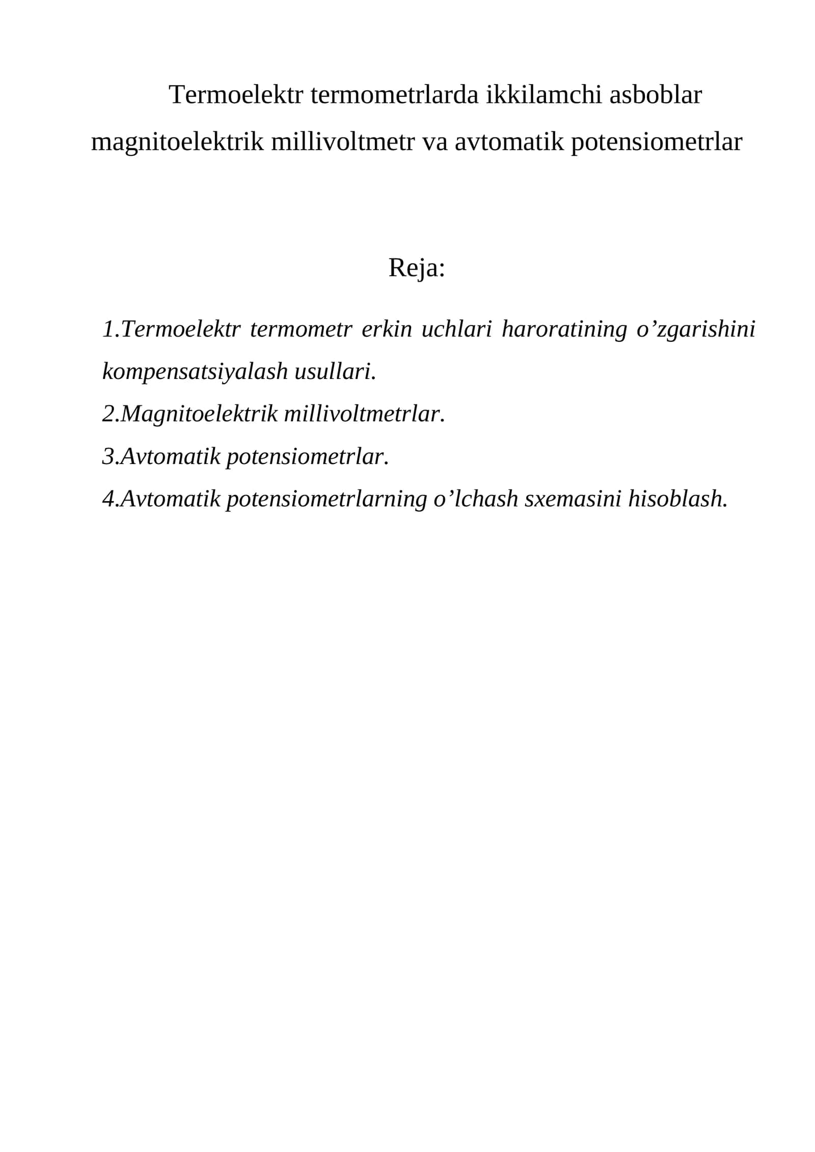 Termoelektr termometr