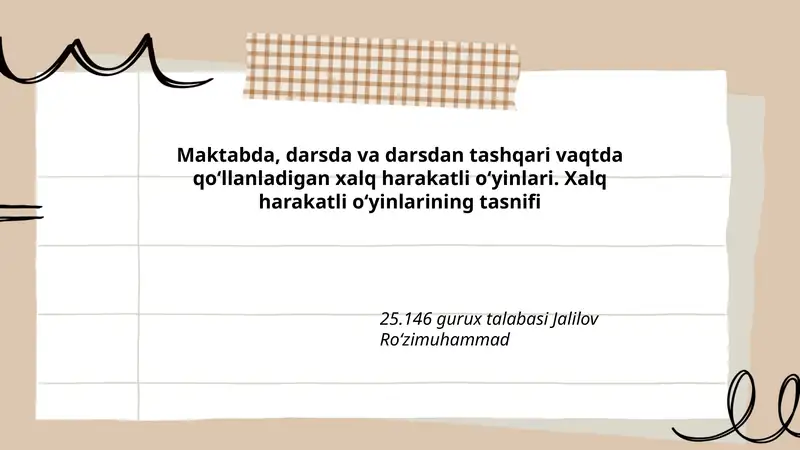 Xalq harakatli o‘yinlar