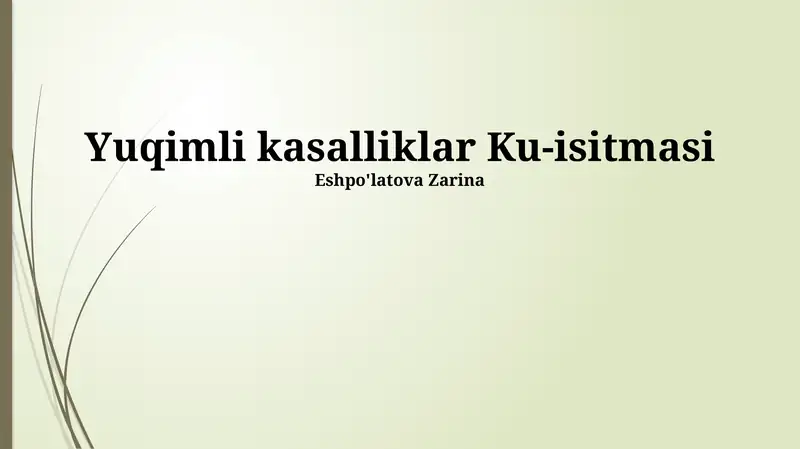 Yuqimli kasalliklar Ku-isitmasi