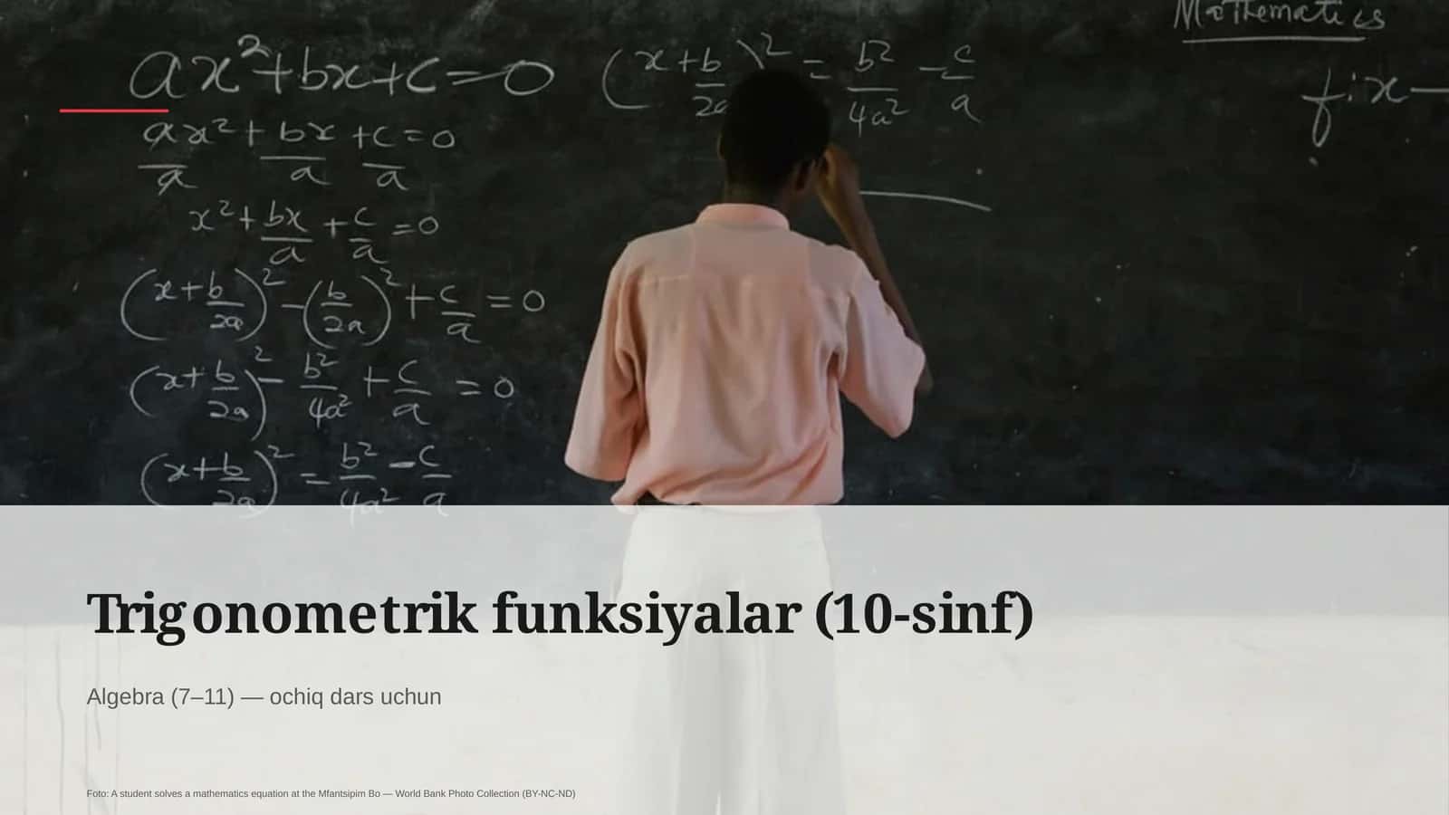 Trigonometrik funksiyalar (10-sinf)
