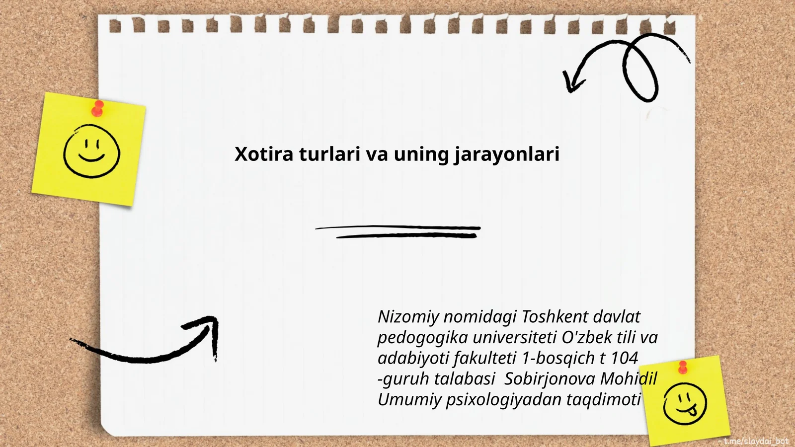 Xotira turlari va uning jarayonlari