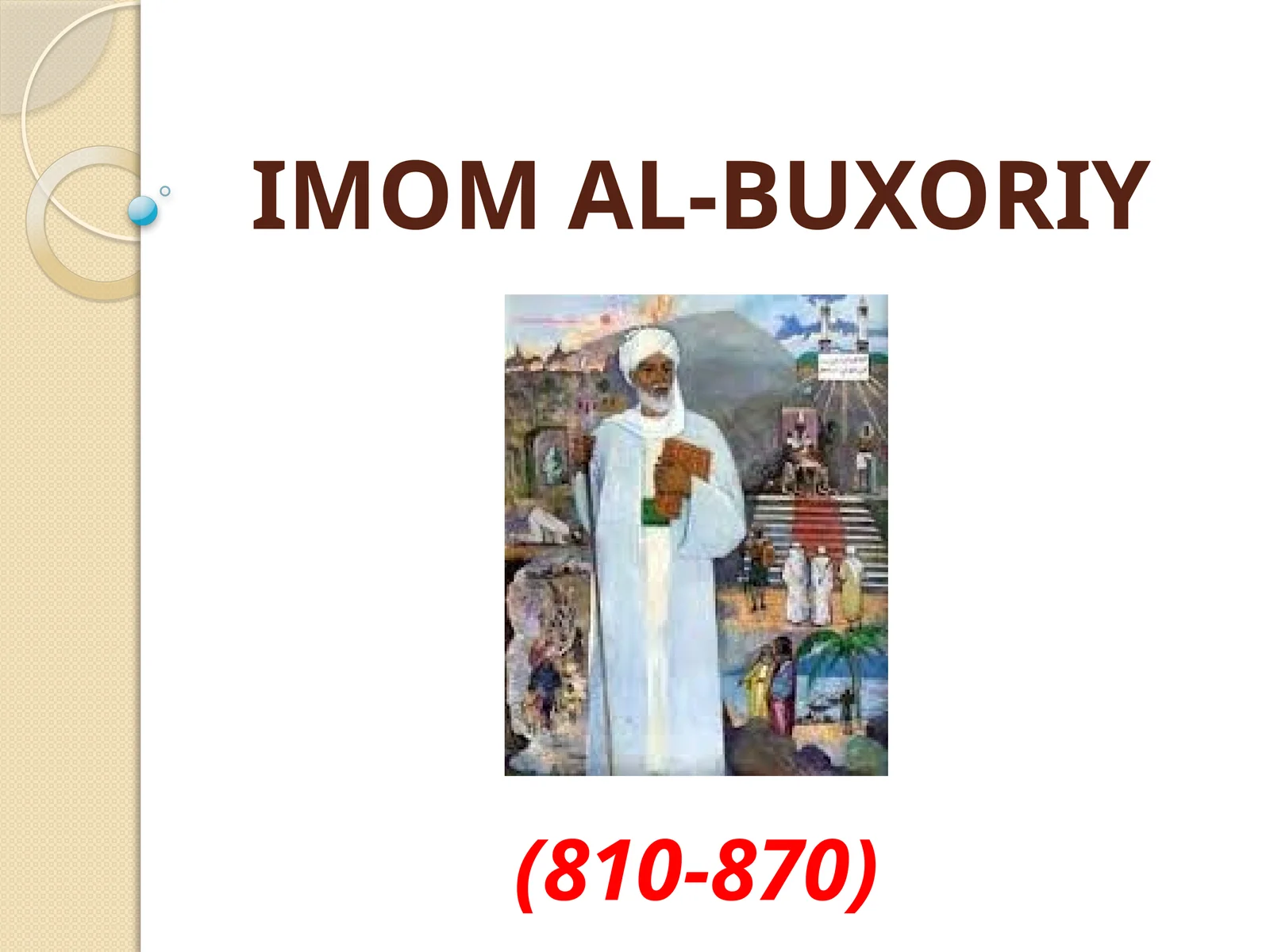 5-sinf Adabiyot fanidan Imom Al-Buxoriy mavzuda dars taqdimot