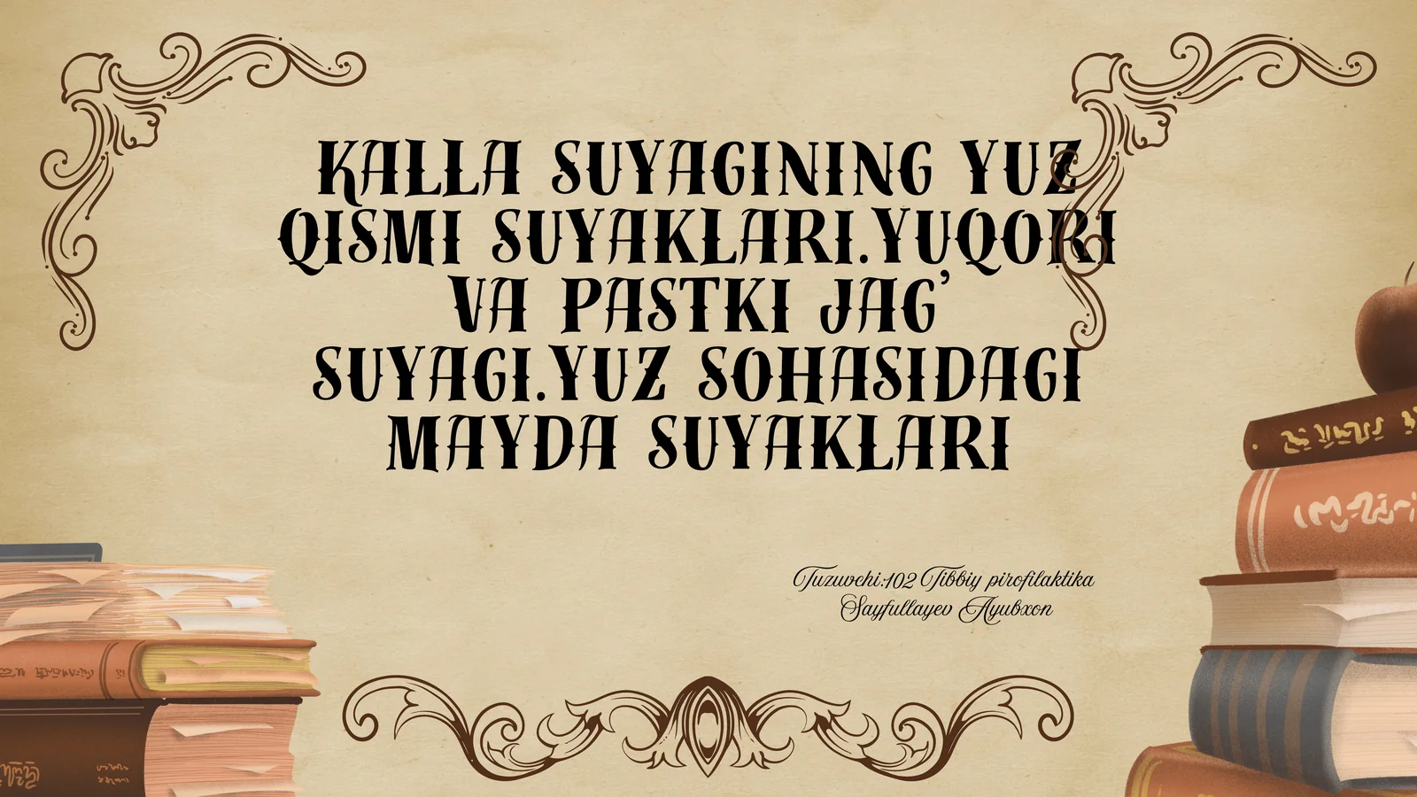 Kalla suyagining yuz qismi suyaklari