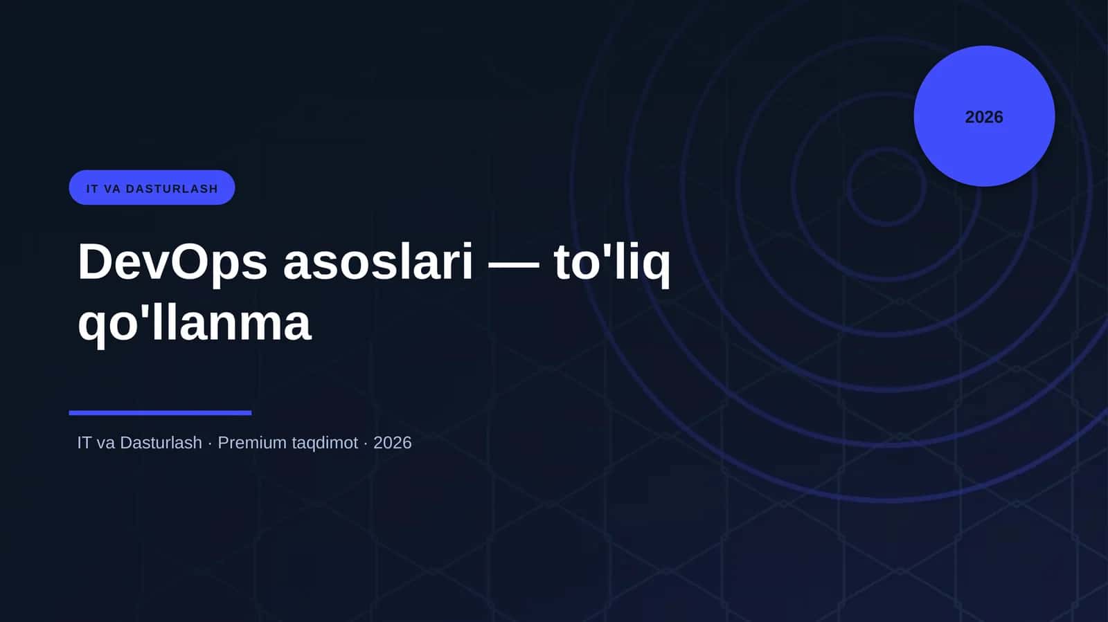 DevOps asoslari — to'liq qo'llanma