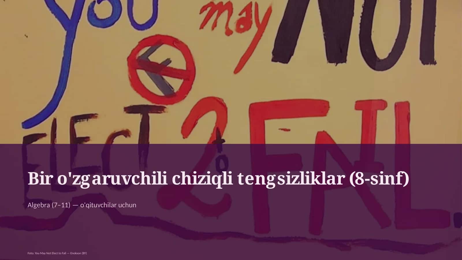 Algebra (7–11) — o'qituvchilar uchun