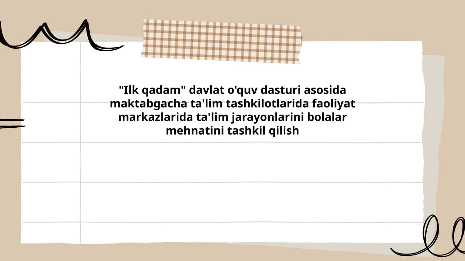 Ilk qadam davlat o'quv dasturi