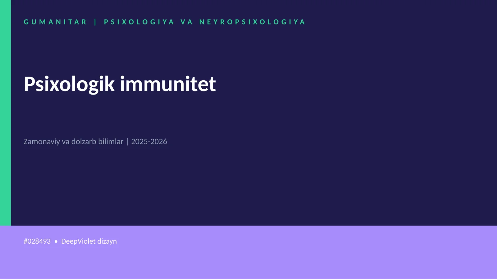 Psixologik immunitet