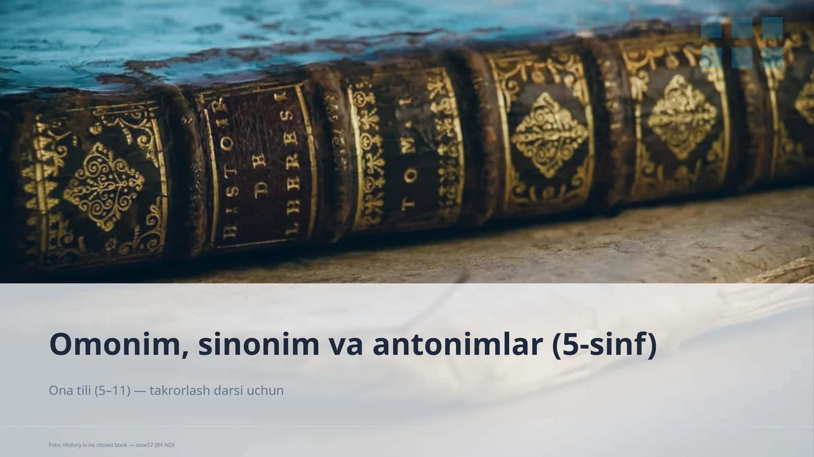 Omonim, sinonim va antonimlar (5-sinf)