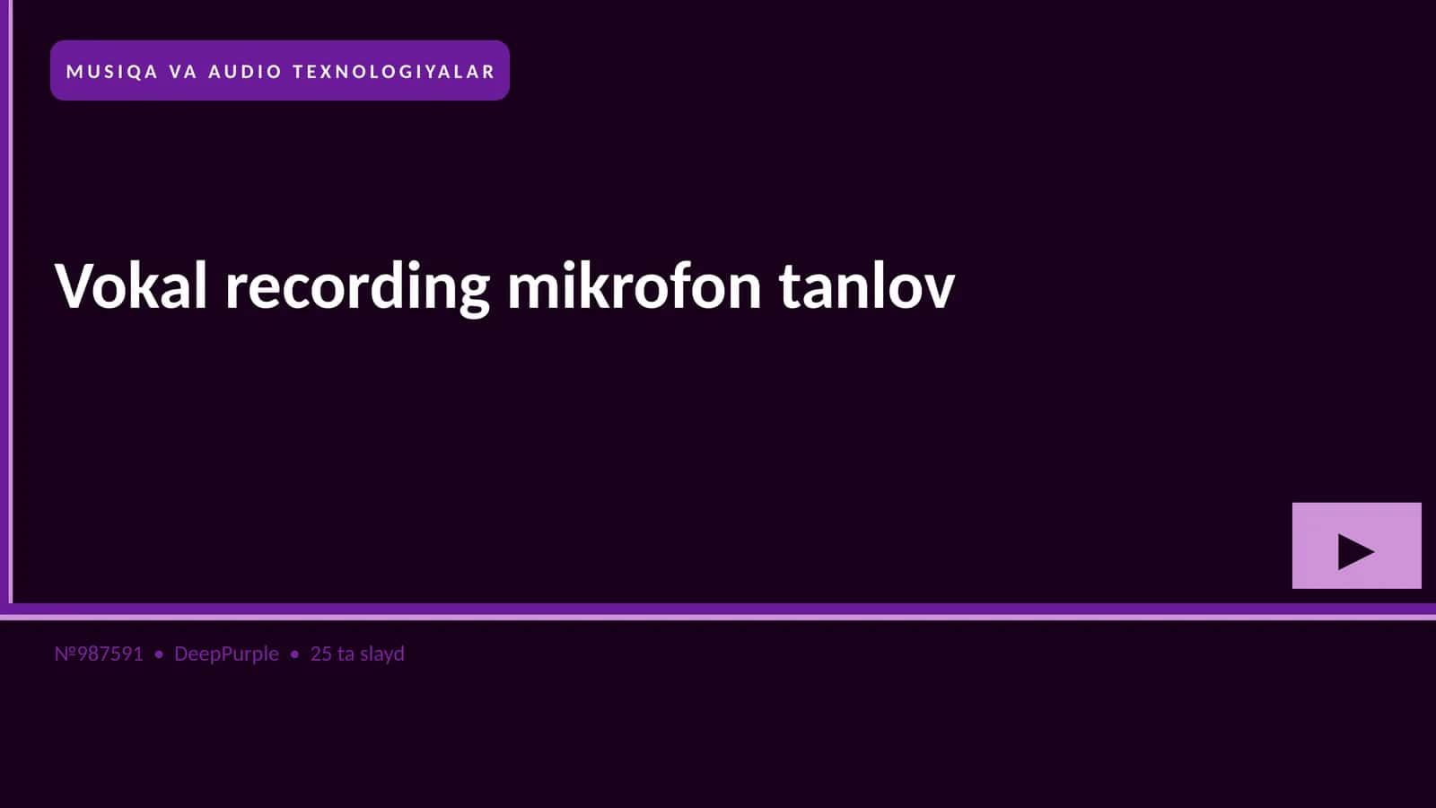 Vokal recording mikrofon tanlov