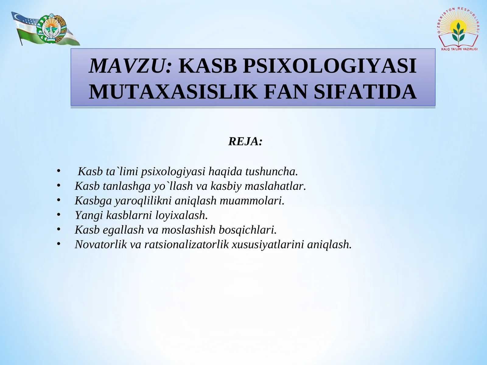 Kasb Psixologiyasi