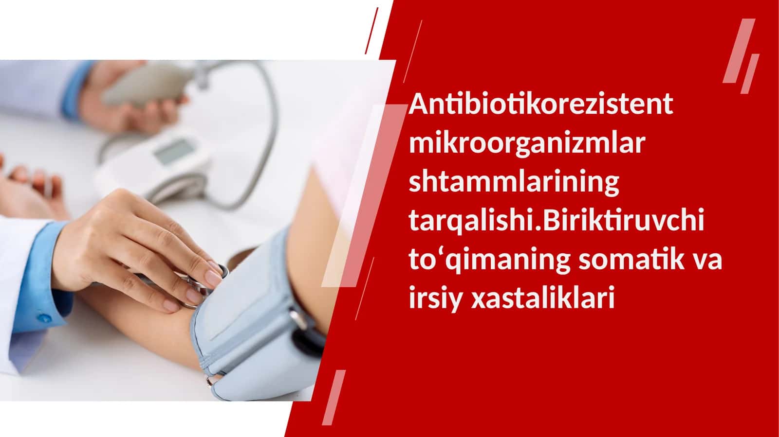 Antibiotikorezistent mikroorganizmlar shtammlarining tarqalishi.Biriktiruvchi toʻqimaning somatik va