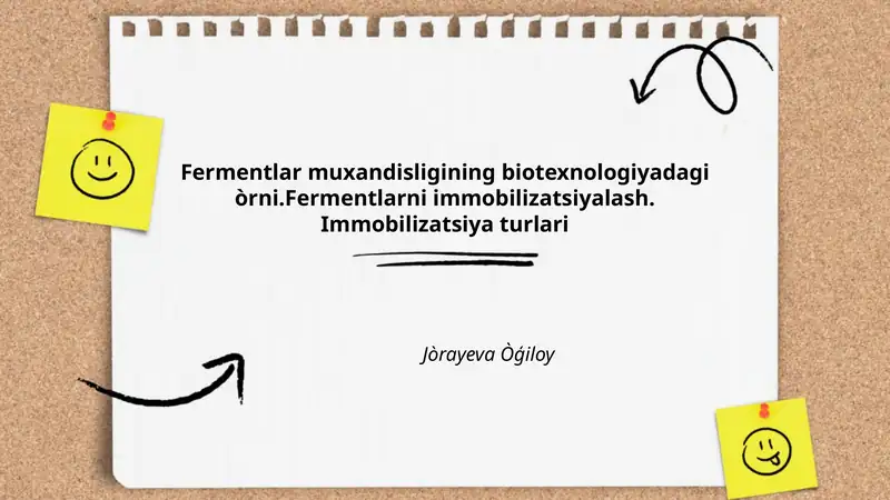 Fermentlar muxandisligining biotexnologiyadagi òrni