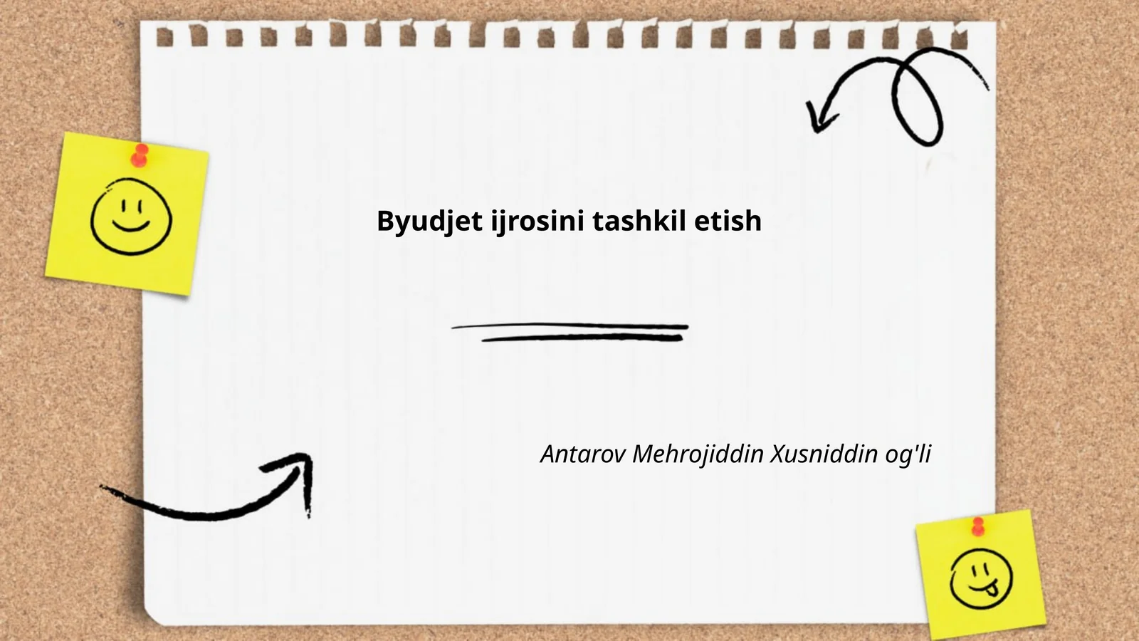 Byudjet ijrosini tashkil etish