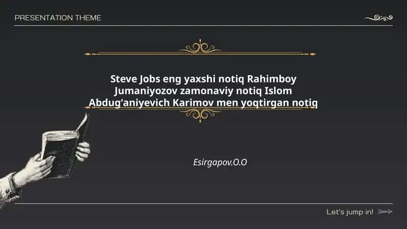 Steve Jobs eng yaxshi notiq