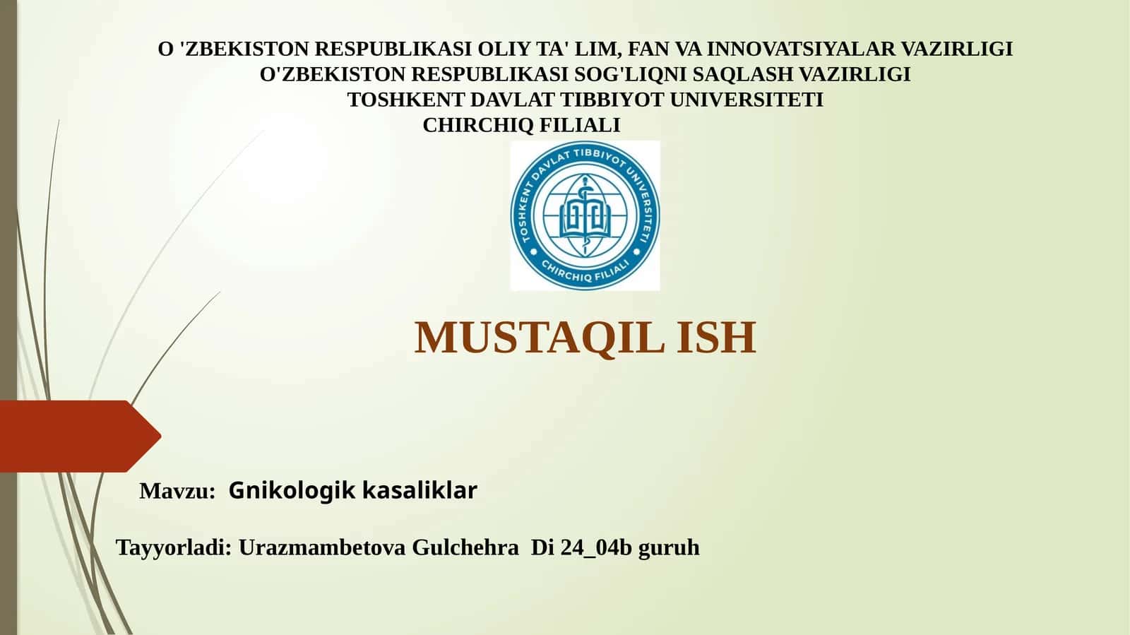 Ginekologik kasalliklar