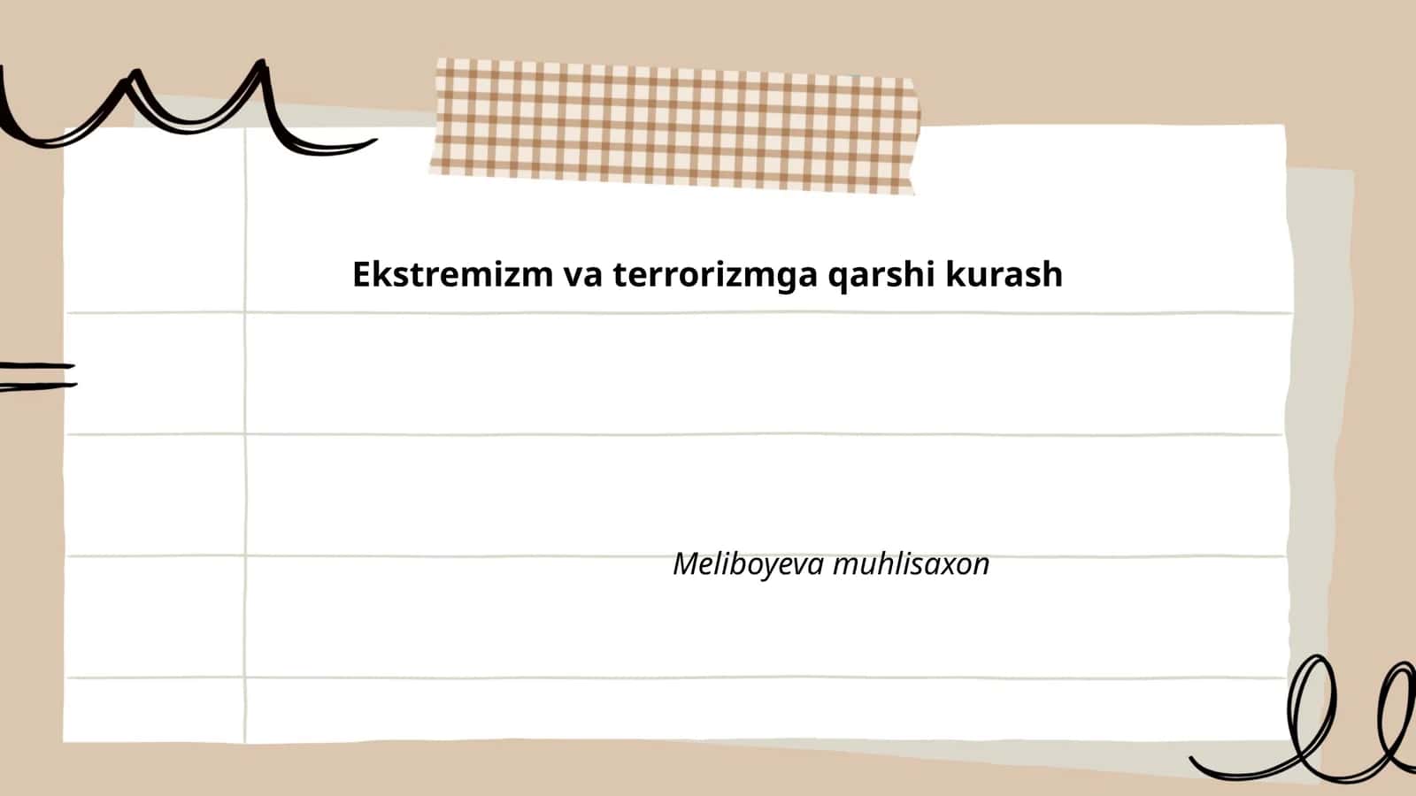 Ekstremizm va terrorizmga qarshi kurash