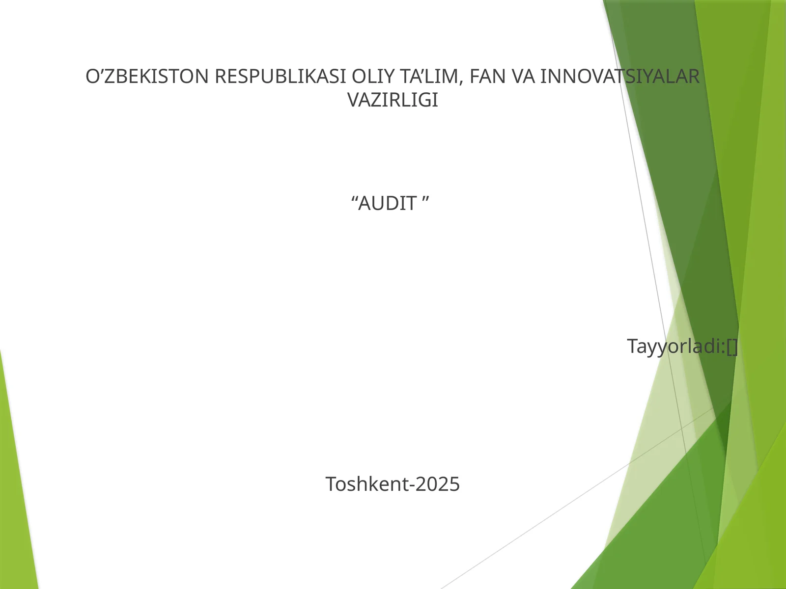 XUSUSIY KAPITAL AUDITI