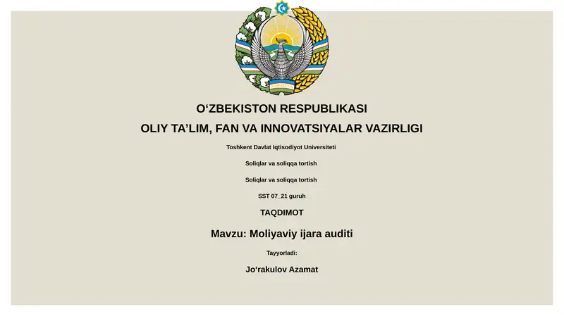 Moliyaviy ijara auditi