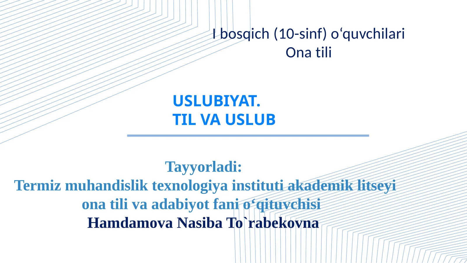 Ona tili va adabiyot faniga oid savollar