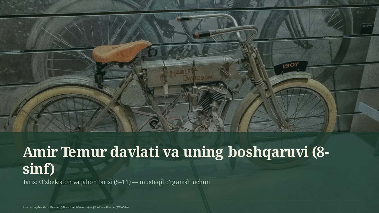 Amir Temur davlati va uning boshqaruvi (8-sinf)