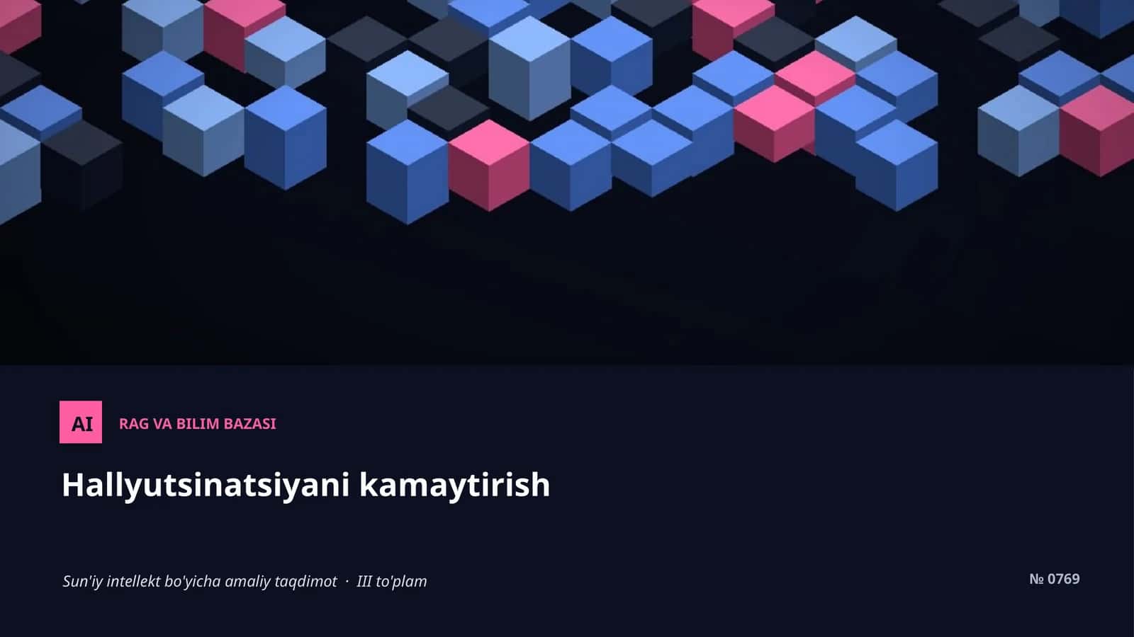 Sun'iy intellekt bo'yicha amaliy taqdimot · III to'plam