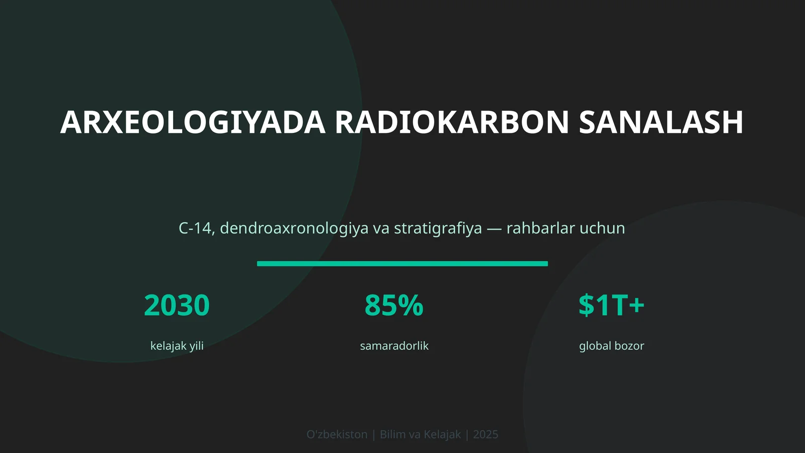 ARXEOLOGIYADA RADIOKARBON SANALASH