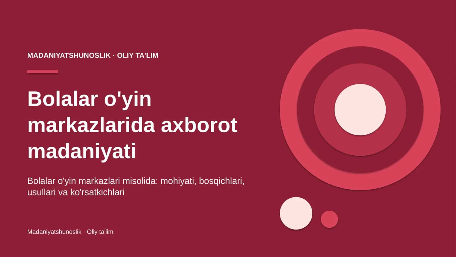 bolalar o'yin markazlarida axborot madaniyati 4430