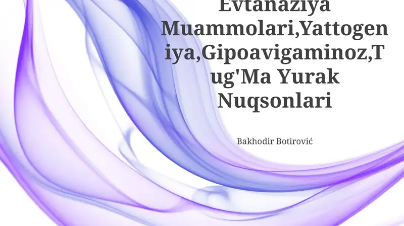 Evtanaziya Muammolari