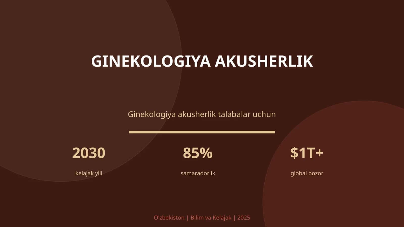 Ginekologiya akusherlik