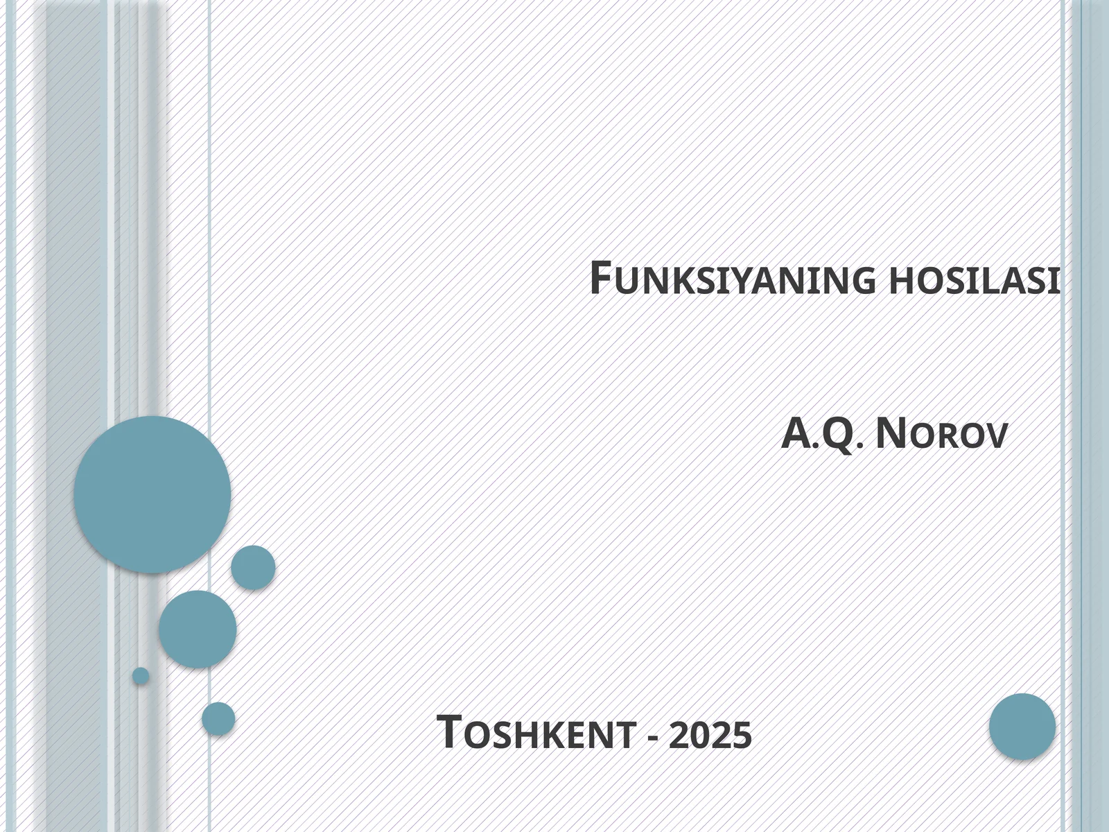 Funksiyaning hosilasi