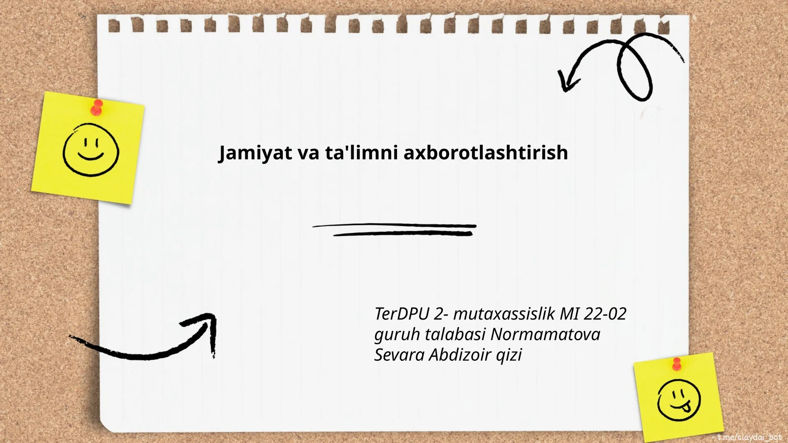 Jamiyat va ta'limni axborotlashtirish