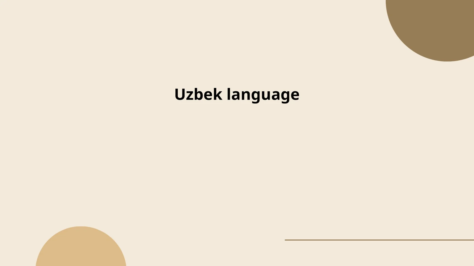 History of the Uzbek Language