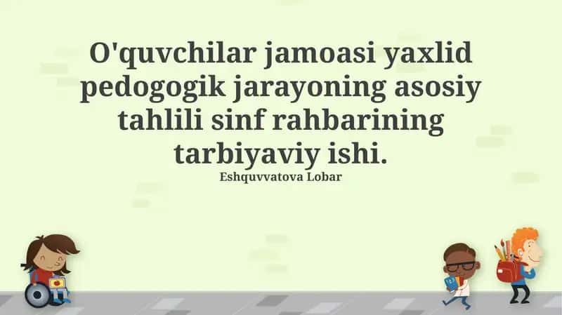 O'quvchilar jamoasi pedagogik jarayon