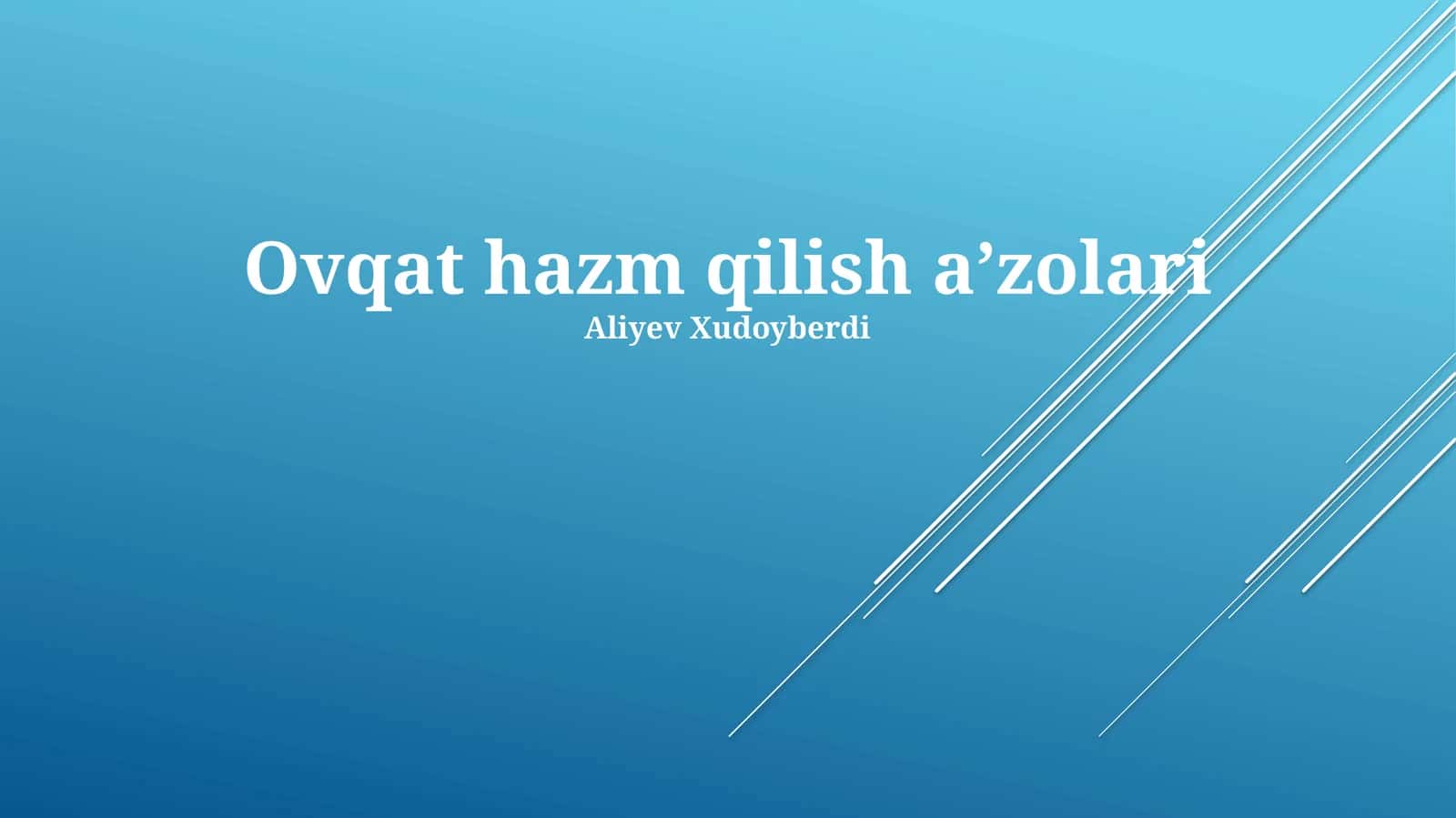Ovqat hazm qilish aʼzolari