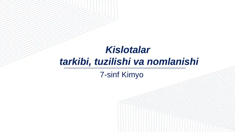 7-sinf Kimyo