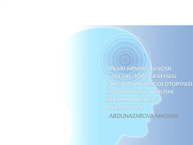 Erkaklarning tanosil azolari