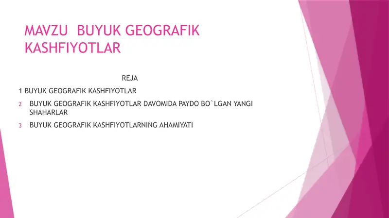 Buyuk geografik kashfiyotlar