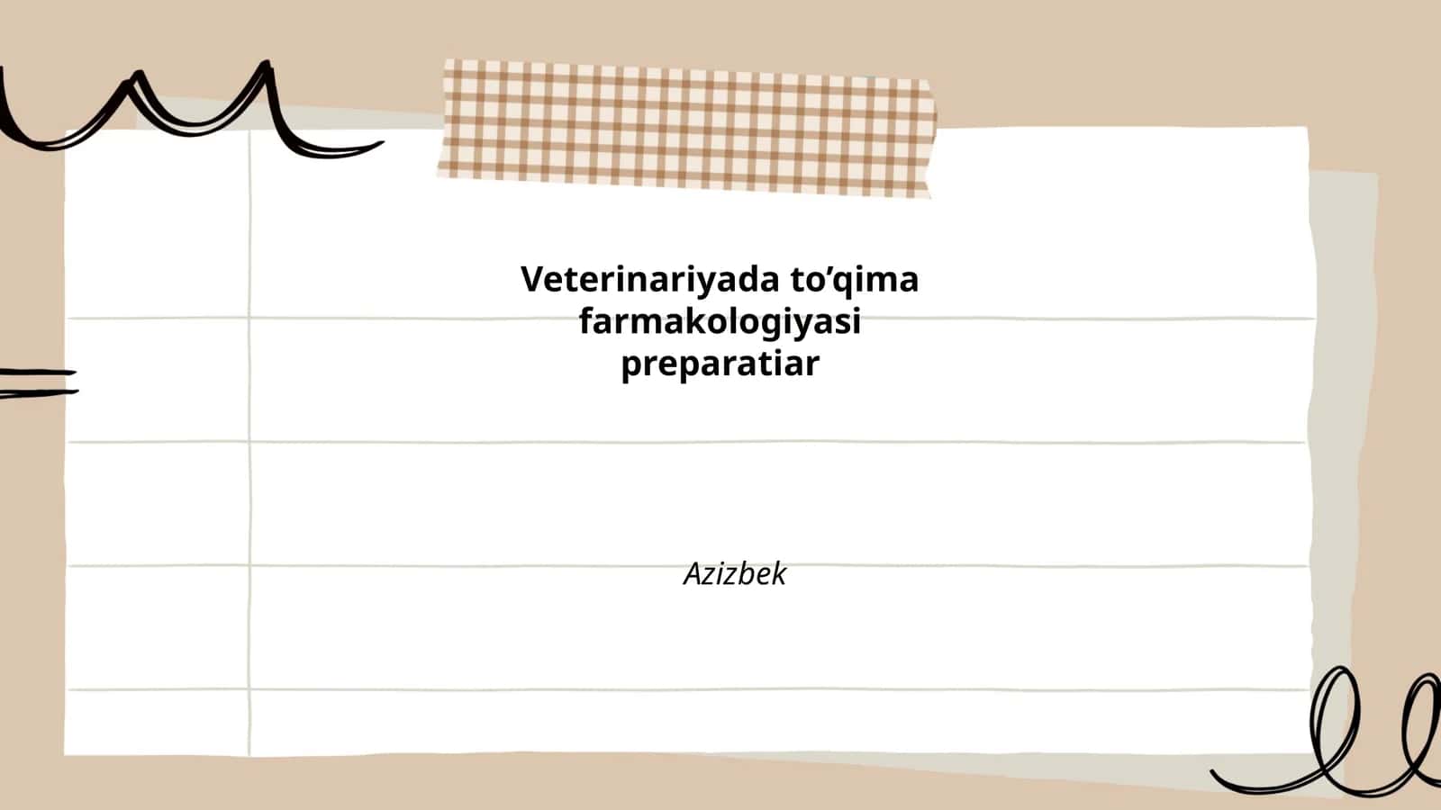 Veterinariya farmakologiyasi asoslari