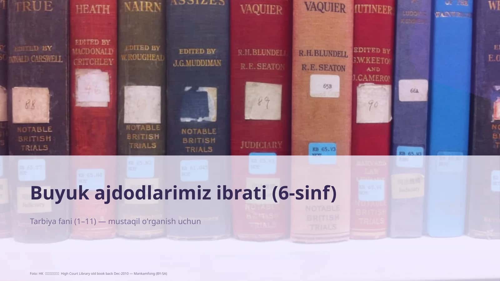 Buyuk ajdodlarimiz ibrati (6-sinf)
